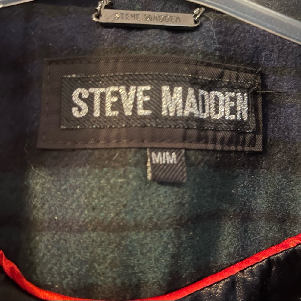 Steve Madden Plaid Peacoat with Faux Shearling Collar NWT - Picture 7 of 13